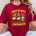Wholesale Cinco De Mayo Gnomies Graphic Tee - Cardinal Red Tee