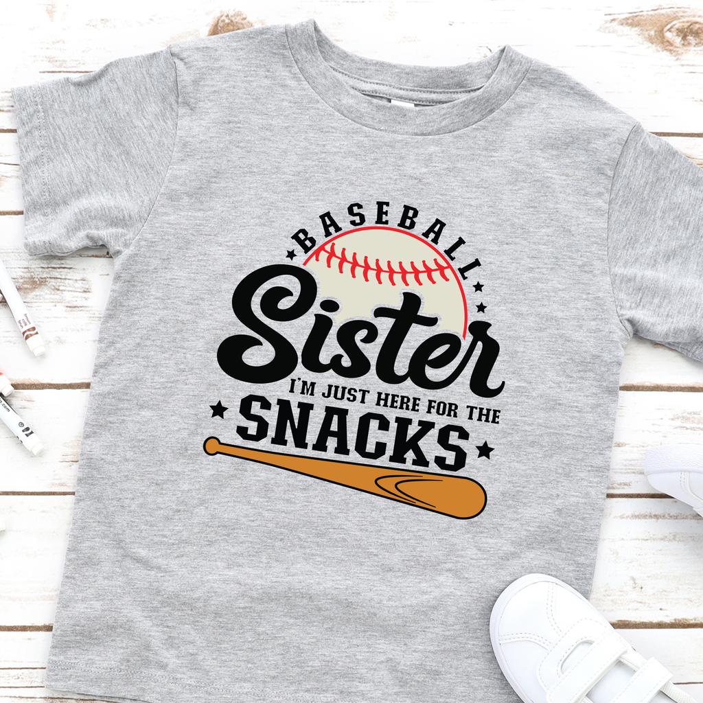 Wholesale Baseball Sister Youth Graphic Tee - Grey Tee
