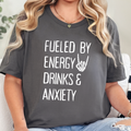 Wholesale Fueled By Energy Drinks Graphic Tee - Asphalt Tee