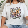 Wholesale Wildflower Butterfly Graphic Tee - Ash Tee