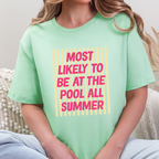 Wholesale Pool All Summer Graphic Tee - Mint Tee