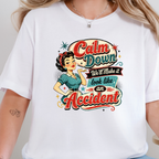 Wholesale Vintage Calm Down Graphic Tee - White