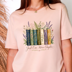 Wholesale Floral Just One More Chapter Graphic Tee - Peach