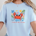 Wholesale Crabby Beach Graphic Tee - Baby Blue Tee