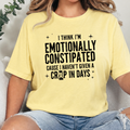 Wholesale Emotionally Constipated Graphic Tee - Heather French Vanilla