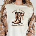 Wholesale Cowboy Obsessed Graphic Tee - Natural Tee
