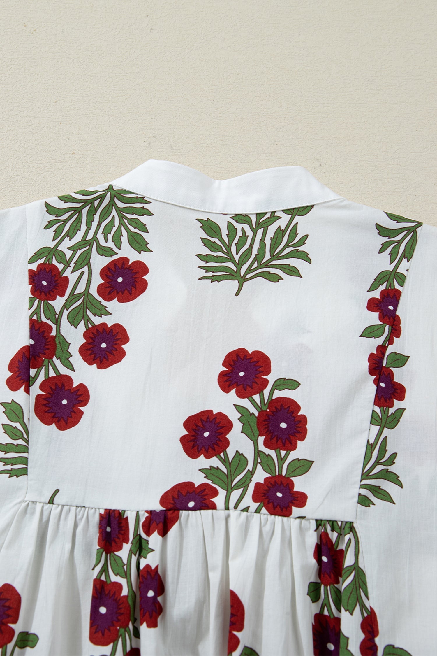 Halo Sleeve Loose Floral Dress