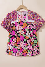 Kayla Floral Mixed Print Blouse