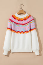 Avery Print Drop Shoulder Sweater