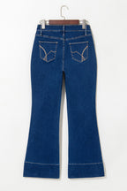 Ayleen Center Seam Deep Wash Straight Jeans