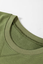 Ainsley Crisscross Stitching Loose Sweatshirt