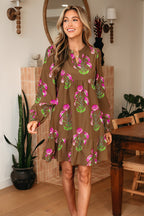Kelly Hem Puff Sleeve Dress