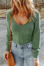 Harper U Textured Long Sleeve Top