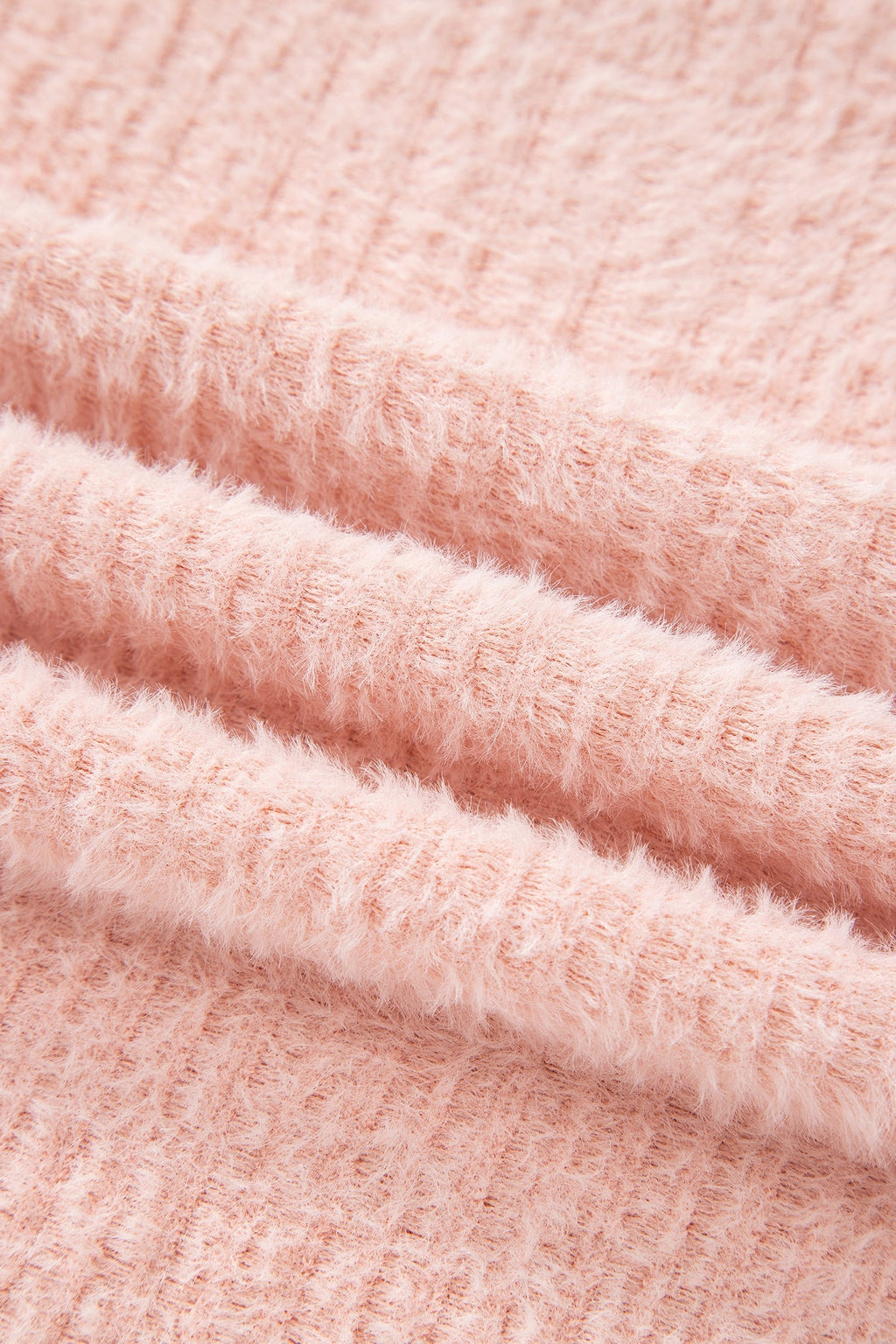 Ivy Fuzzy Ribbed Texture Long Sleeve Top