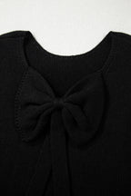 Faye Backless Bubble Sleeve Sweater