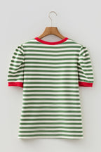 Joy Sleeve Contrast Trim Tee