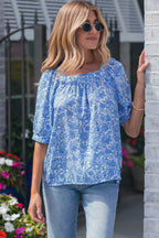 Lyanna Sleeve Pleated Floral Blouse