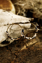Lettie Plated Detail Hoop Earrings