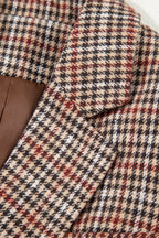 Aria Houndstooth Lapel Collar Blazer