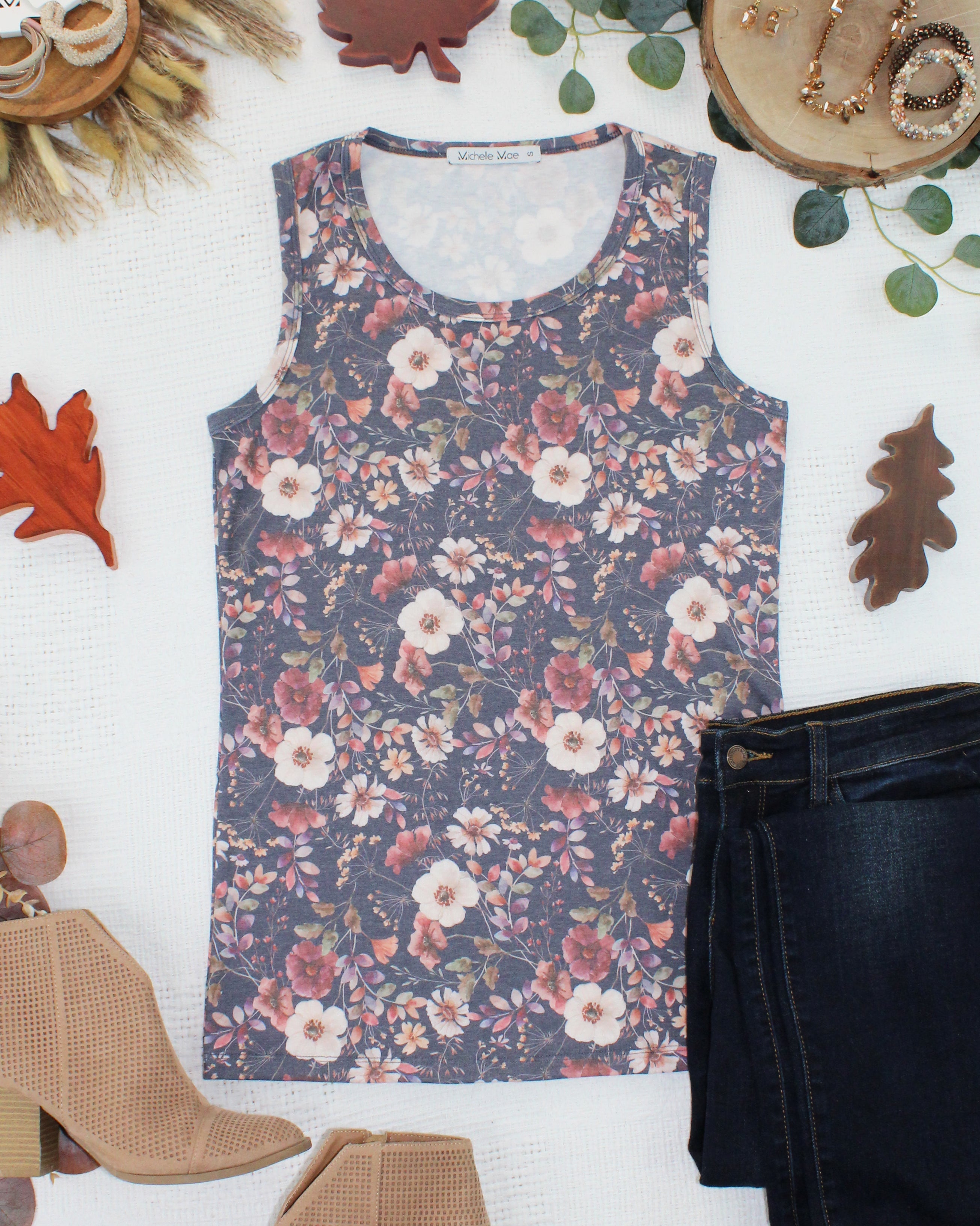 IN STOCK Ava Tank - Blushwood Floral