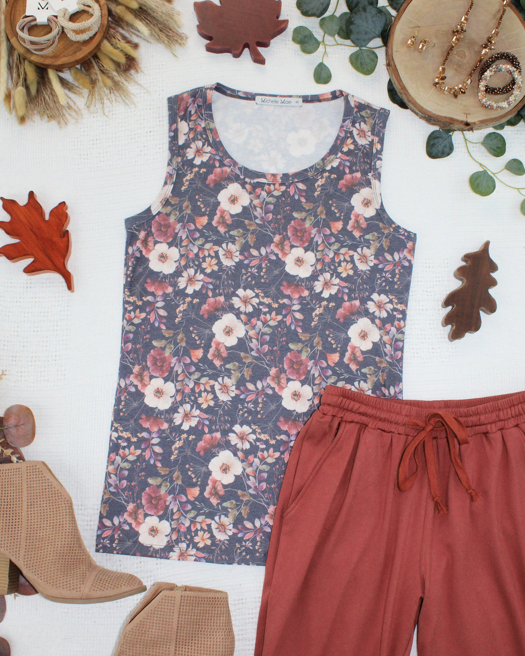 IN STOCK Ava Tank - Blushwood Floral