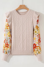 Harper Floral Sleeve Patchwork Sweater