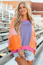 Aleia Exposed Stitching Oversize Top