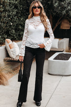 Alani Lace Crochet Bell Sleeve Blouse