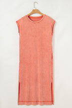 Eloise Mineral Wash Pocketed T-shirt Long Dress