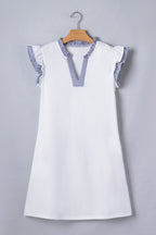 Aleena Ruffle Trim Sleeveless Dress