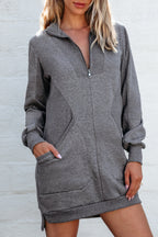 Frankie Ribbed Patchwork Sweatshirt Dress
