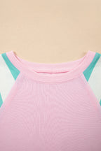 Vanessa Patchwork Raglan Pullover Top