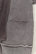 Sunny Patchwork Knit Open Sweater