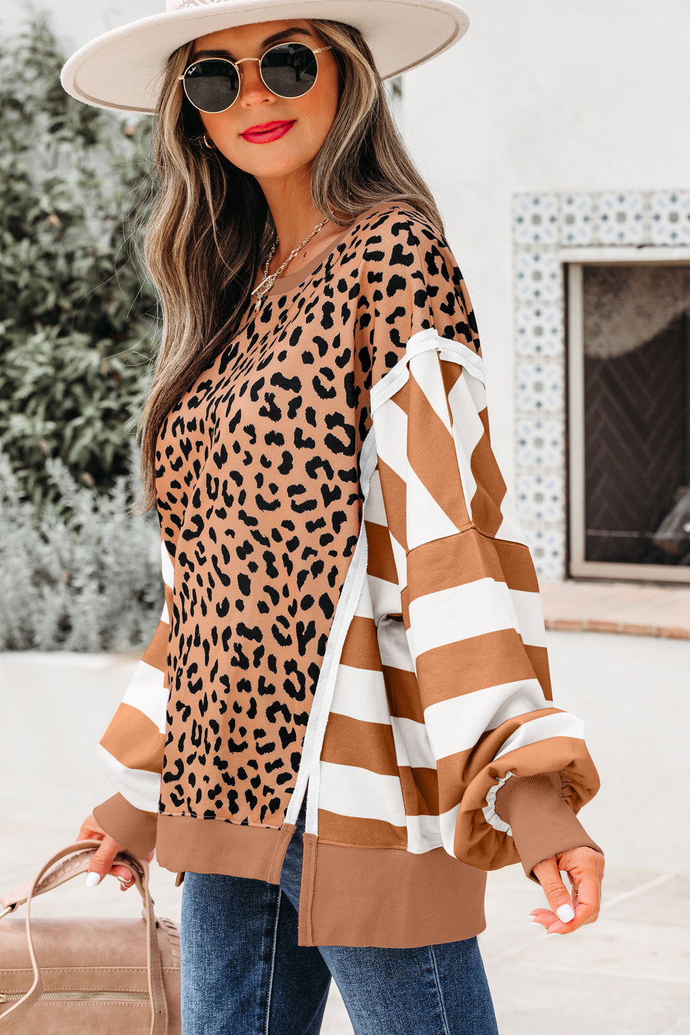 Margot Casual Sweatshirt with Slits