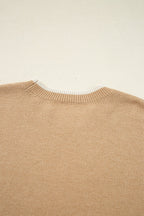 Ava Cuff Contrast Trim Sweater