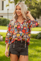 Amara Puff Sleeve Tied Blouse