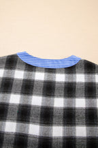 Ezra Half Placket Plaid Blouse