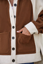 Alia Patchwork Down Fleece Shacket