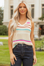 Lexi Stripe Textured Knit Sweater