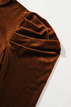 Josephine Puff Sleeve Velvet Top