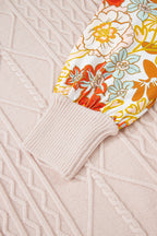 Harper Floral Sleeve Patchwork Sweater