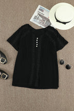 Milan Eyelet Short Sleeves Top