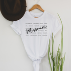 Wholesale Missouri Typography Graphic Tee - Ash Tee