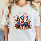 Wholesale Dogs Patriotic Graphic Tee - Ash Tee