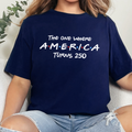 Wholesale America 250 Friends Graphic Tee - Navy