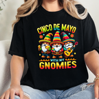 Wholesale Cinco De Mayo Gnomies Graphic Tee - Black Tee