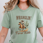 Wholesale Wranglin Feral Kids Graphic Tee - Sage Tee