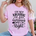 Wholesale I'm Not Arguing Graphic Tee - Lilac Tee