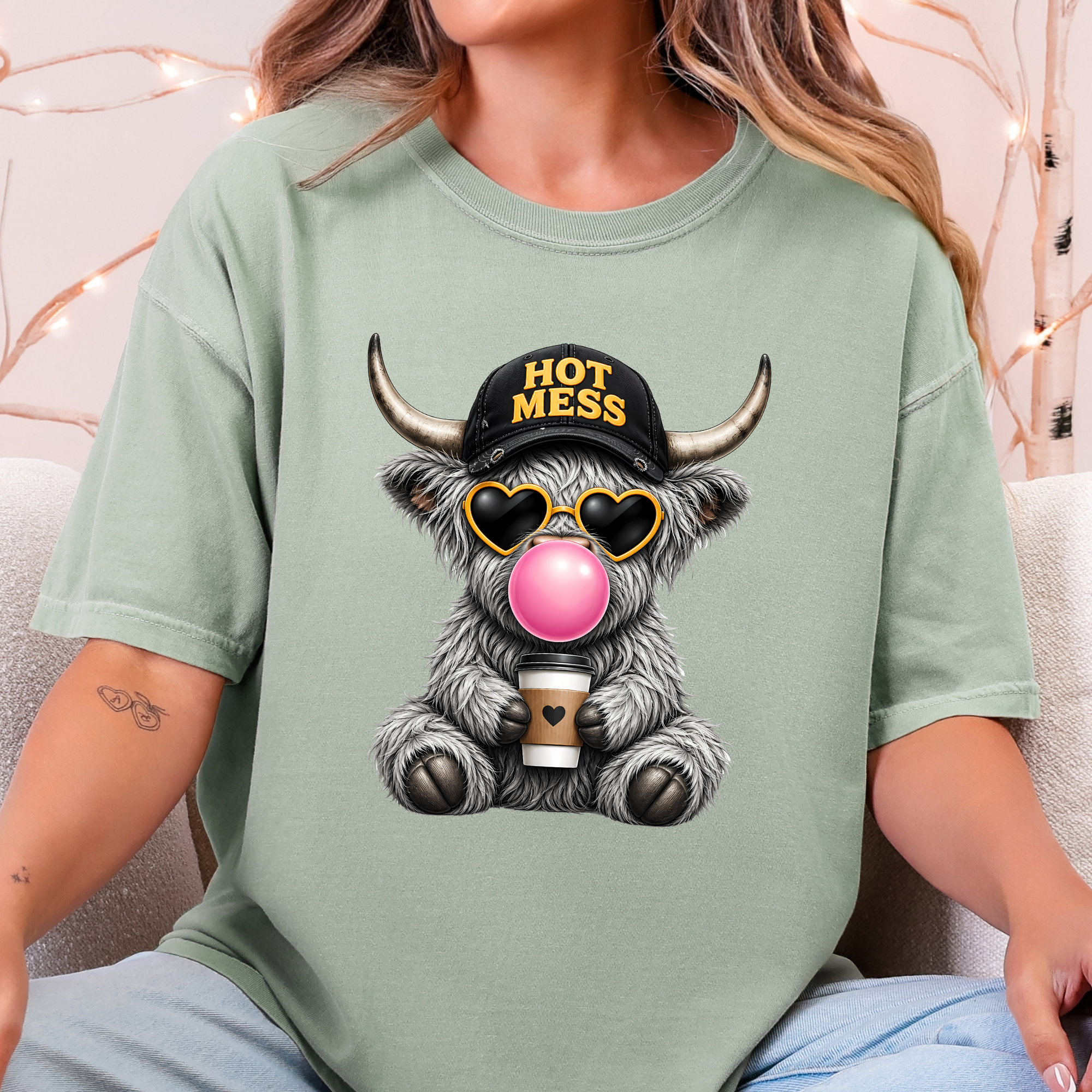 Wholesale Hot Mess Cow Graphic Tee - CC Bay