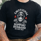 Wholesale Support Husband Graphic Tee - Black Tee